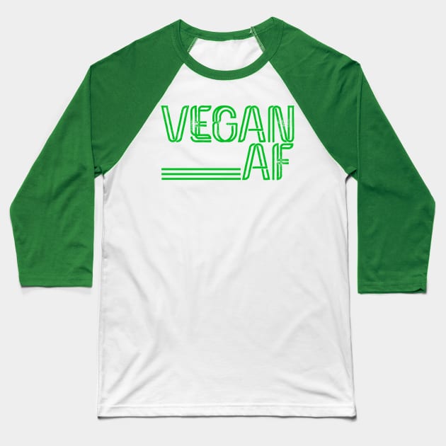 Vegan AF, Funny Vegan Christmas Gifts 2023 Baseball T-Shirt by KindWanderer